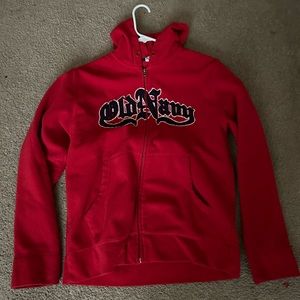 Vintage red old navy zip up